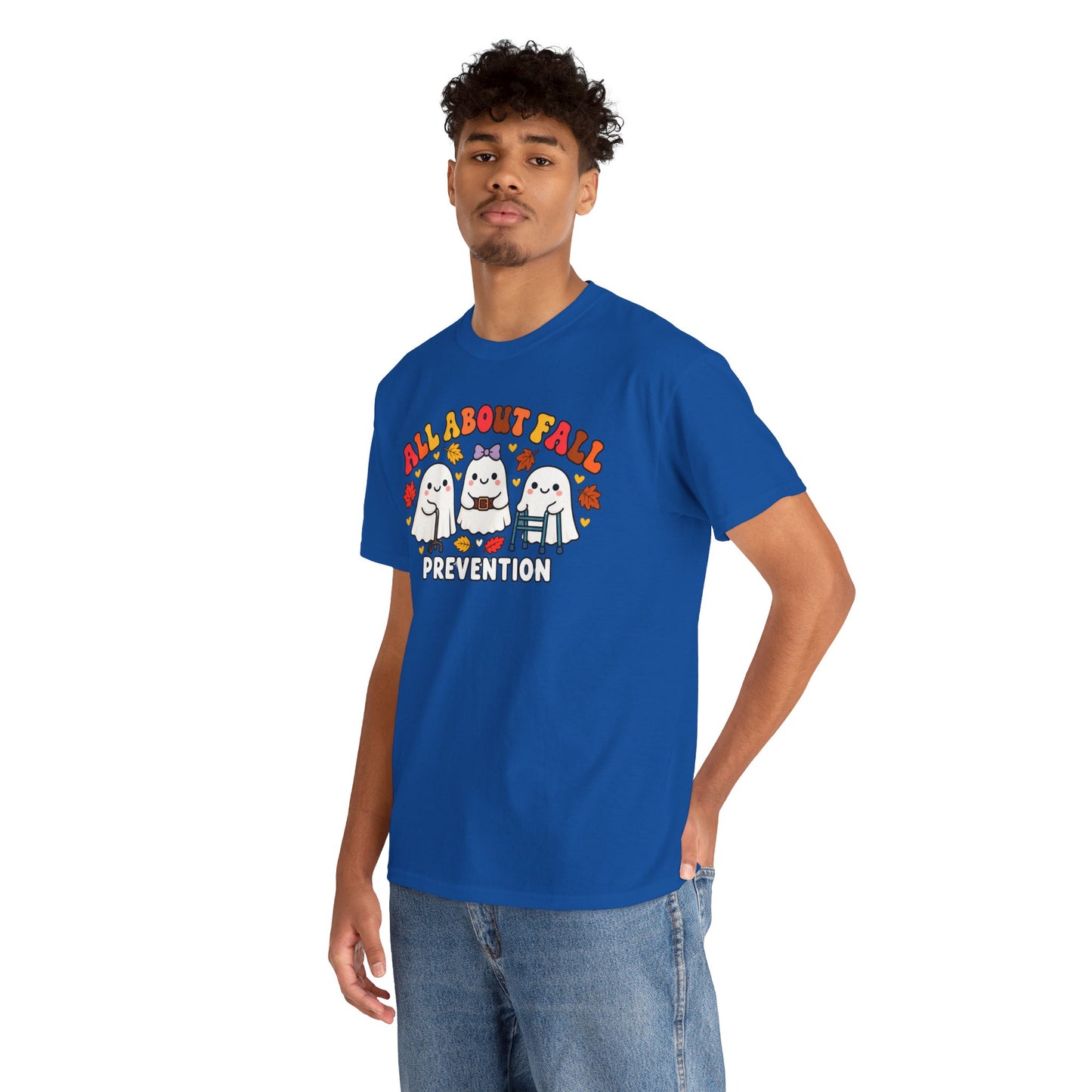 All About Fall Prevention T-Shirt — Cute Ghosts Fall Prevention Tee