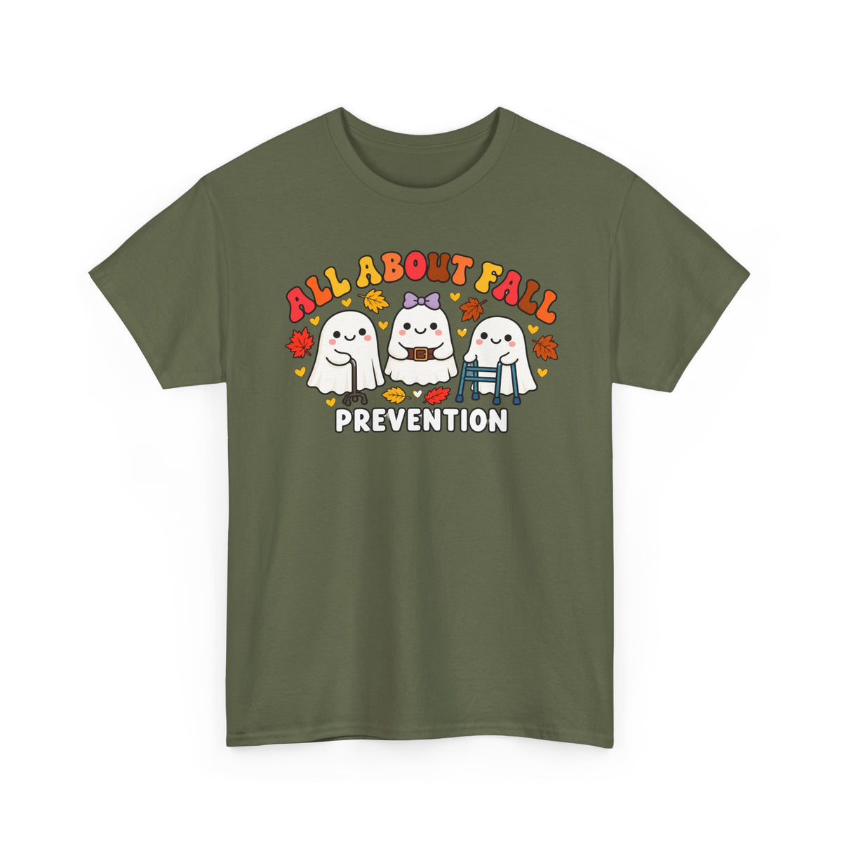 All About Fall Prevention T-Shirt — Cute Ghosts Fall Prevention Tee